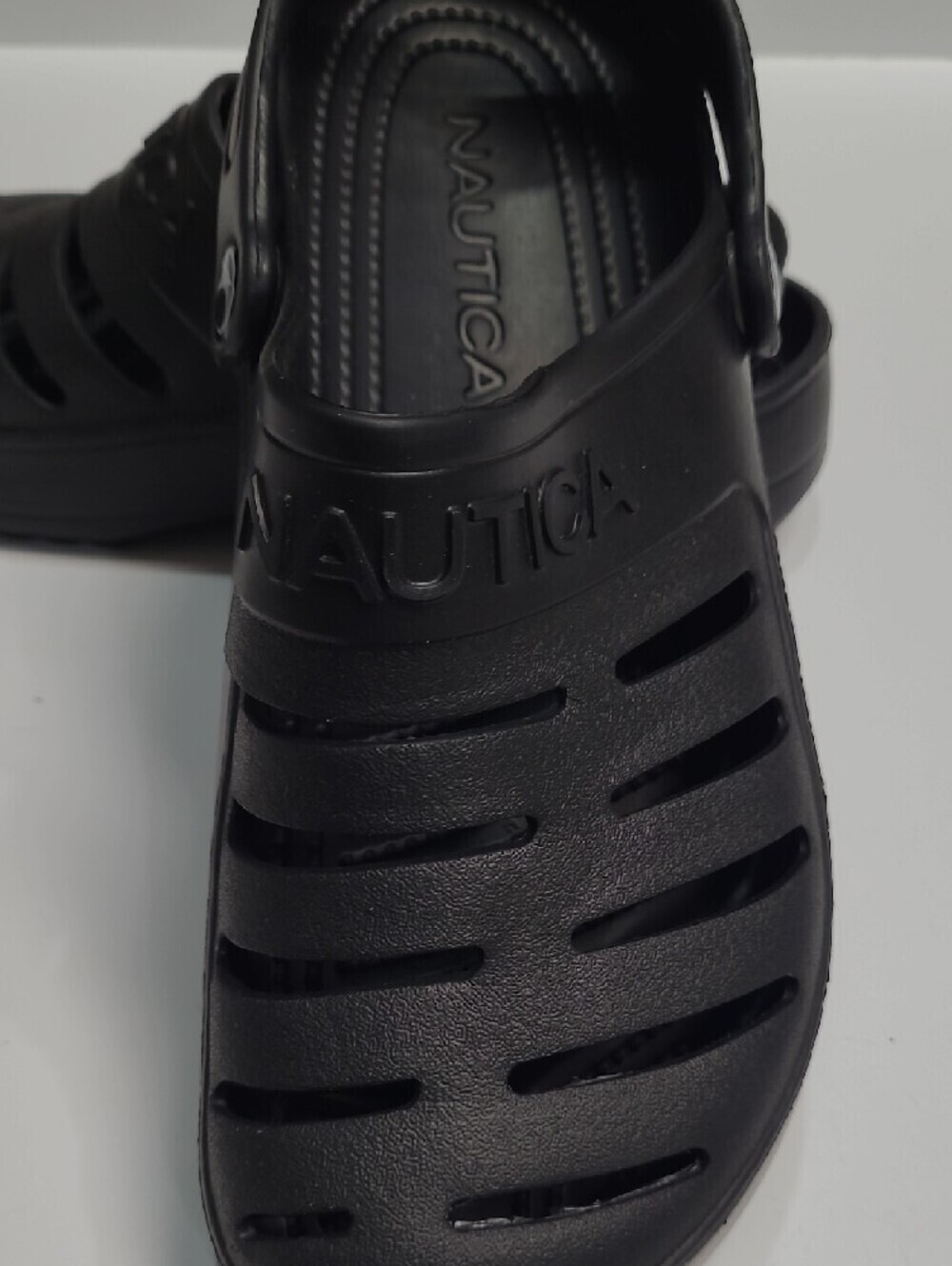 Nautica River Edge Unisex Black Ventilated Water Clogs - Size 10-Women 8-Men - Picture 2 of 14